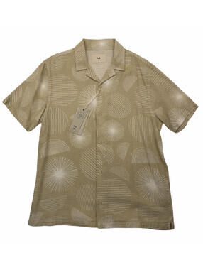 Folk Jay Shirt Short Sleeve Shirt Cotton Geometric Stone Size L